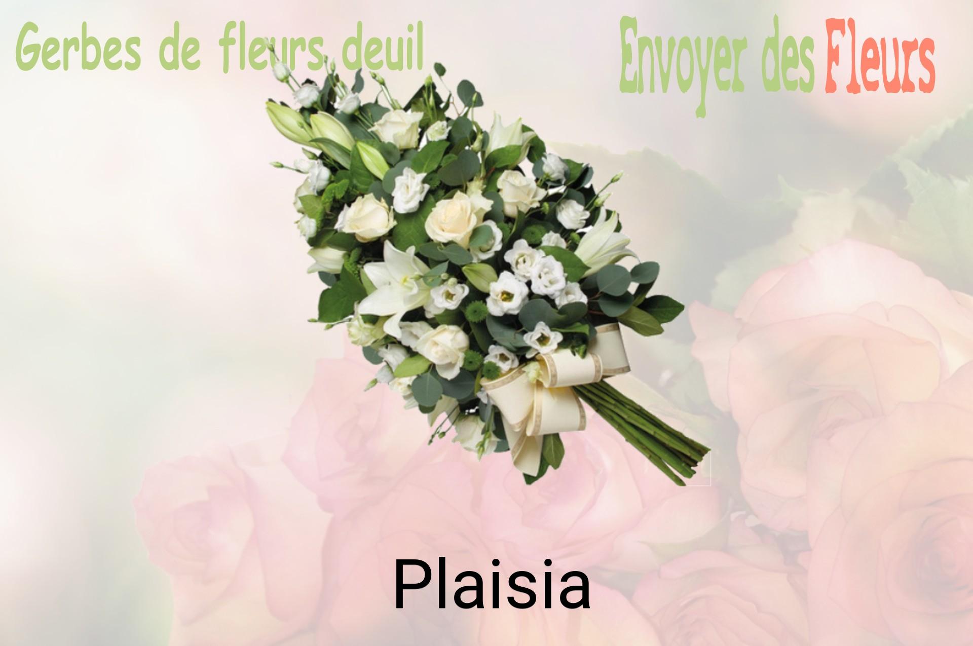 Gerbe de fleurs de deuil livrée à Plaisia